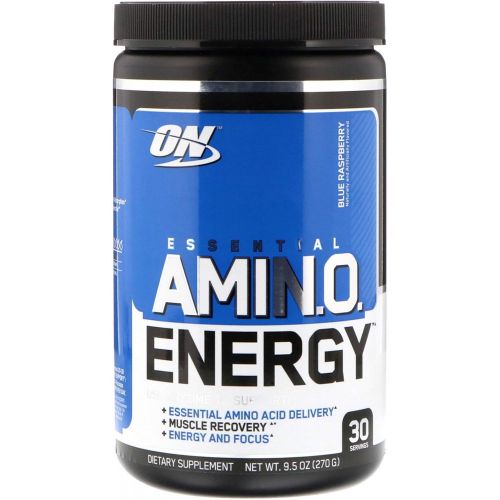  Optimum Nutrition Essential Amino Energy, Pack of Two 30 Servings (Blue Raspberry 2 x 30 servings)