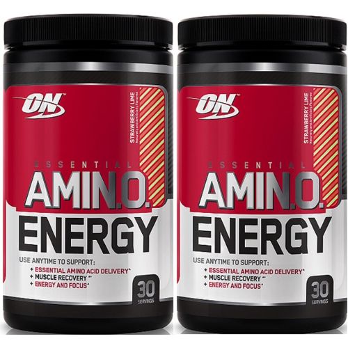  Optimum Nutrition Essential Amino Energy, Pack of Two 30 Servings (Blue Raspberry 2 x 30 servings)