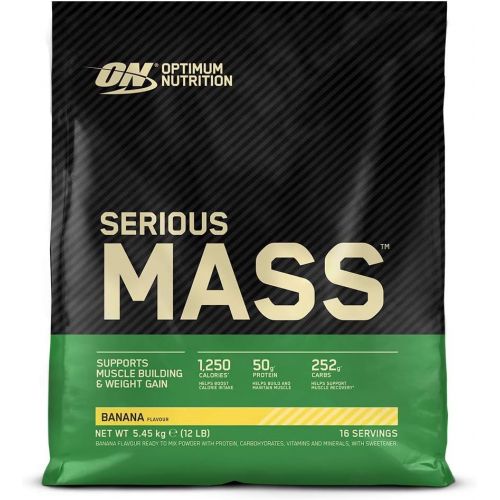  Optimum Nutrition OPTIMUM NUTRITION Serious Mass Weight Gainer Protein Powder, Chocolate, 12 Pound