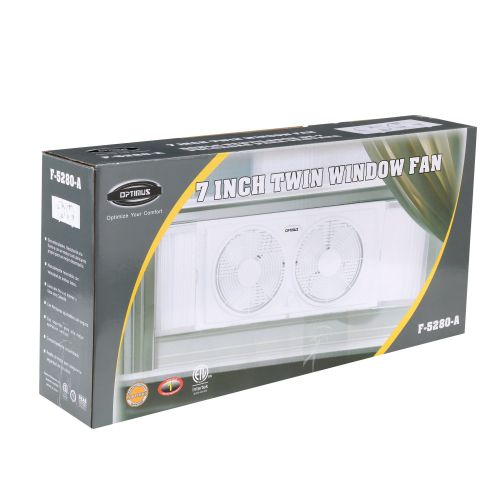  Optimus 7 Twin Window 2-Speed Fan, Model #F-5280, White