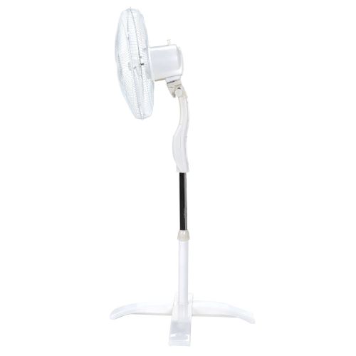  Optimus 16 Wave Oscillating Stand 3-Speed Fan, Model F-1760, White with Remote