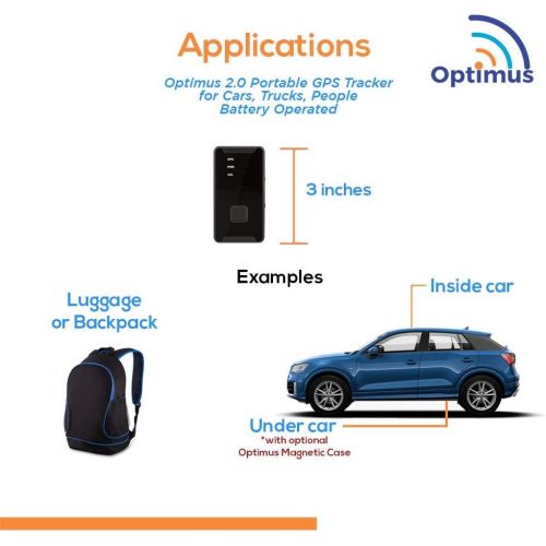  GPS Tracker - Optimus 2.0 - Tracking Device for Cars, Vehicles, People, Equipment
