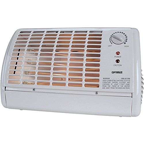  OPTIMUS H-2210 PORTABLE FAN FORCED RADIANT HEATER WITH THERMOSTAT-OPSH2210