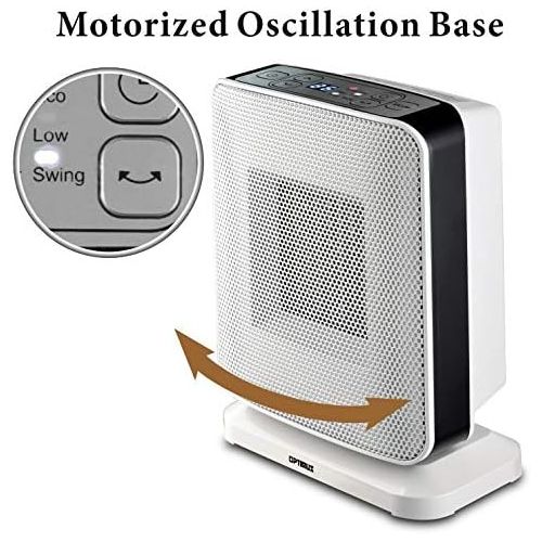  Optimus H-7245 Portable Oscillation Ceramic Heater with Thermostat & LED Portable Oscillation Ceramic Heater with Thermostat