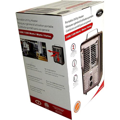  Optimus Portable Utility Heater with Thermostat, Grey