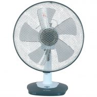 Optimus F-1212S 12-Inch Oscillating 3-Speed Table Fan with Soft-Touch Switch and LED