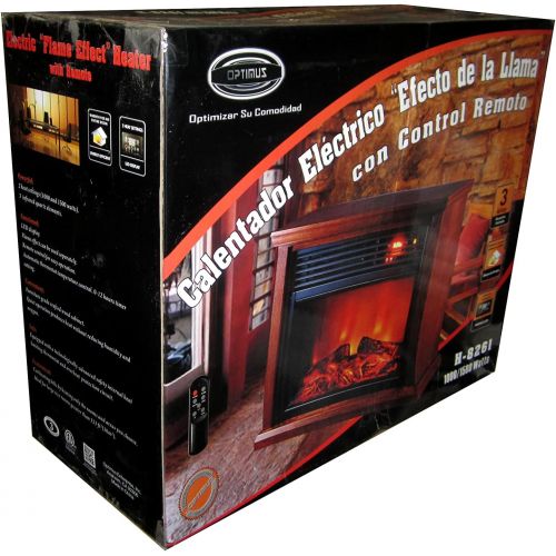 Optimus H-8261 Fireplace Infrared Heater with Remote, LED Display