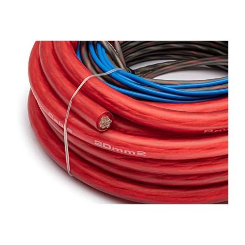  [아마존베스트]-Service-Informationen Cable Kit 20 mm² Ready Assembled Wiring Kit Perfect for Power Amplifiers / Amplifiers in the Car - Power Cable Set for Amplifier