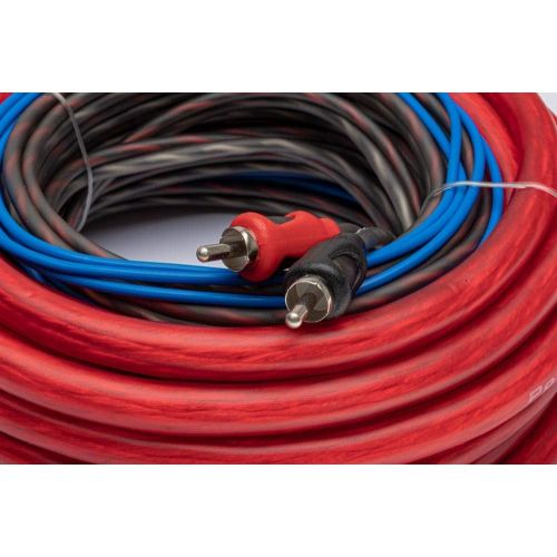  [아마존베스트]-Service-Informationen Cable Kit 20 mm² Ready Assembled Wiring Kit Perfect for Power Amplifiers / Amplifiers in the Car - Power Cable Set for Amplifier