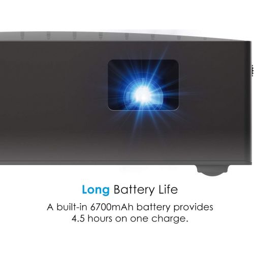  [아마존핫딜][아마존 핫딜] Optoma LV130 Mini Projector, Bright and Ultra Portable LED Cinema in Your Pocket, 4.5 Hour Built-in Battery, HDMI, USB, DLP Projector with Amazing Colors