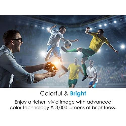  [아마존베스트]Optoma HD143X Affordable High Performance 1080p Home Theater Projector, 3000 Lumens, 3D Support, Long 12000 Lamp Life, for Indoor and Outdoor Movies, Built In Speaker