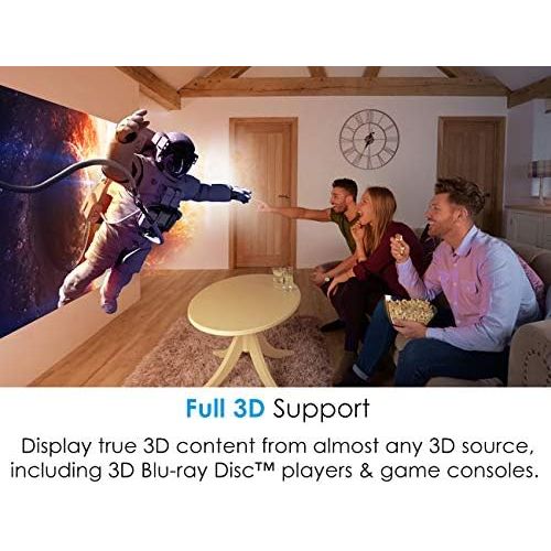  [아마존베스트]Optoma HD143X Affordable High Performance 1080p Home Theater Projector, 3000 Lumens, 3D Support, Long 12000 Lamp Life, for Indoor and Outdoor Movies, Built In Speaker