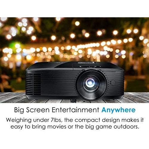  [아마존베스트]Optoma HD143X Affordable High Performance 1080p Home Theater Projector, 3000 Lumens, 3D Support, Long 12000 Lamp Life, for Indoor and Outdoor Movies, Built In Speaker