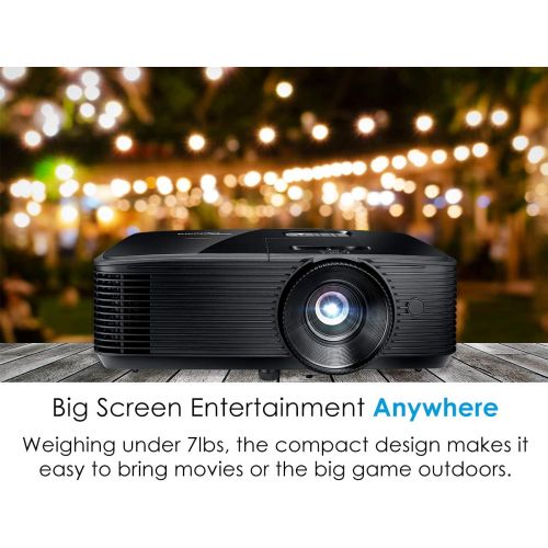  [아마존베스트]Optoma HD143X Affordable High Performance 1080p Home Theater Projector, 3000 Lumens, 3D Support, Long 12000 Lamp Life, for Indoor and Outdoor Movies, Built In Speaker