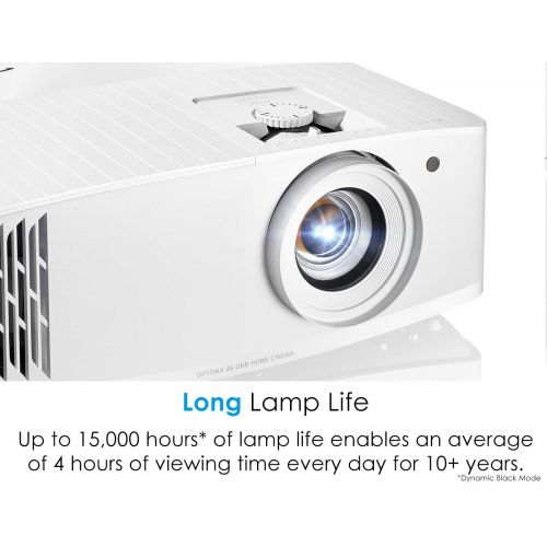  Optoma UHD30 True 4K UHD Gaming Projector | 16ms Response Time with Enhanced Gaming Mode | Lowest Input Lag on 4K Projector | 240Hz Refresh Rate | HDR10 & HLG