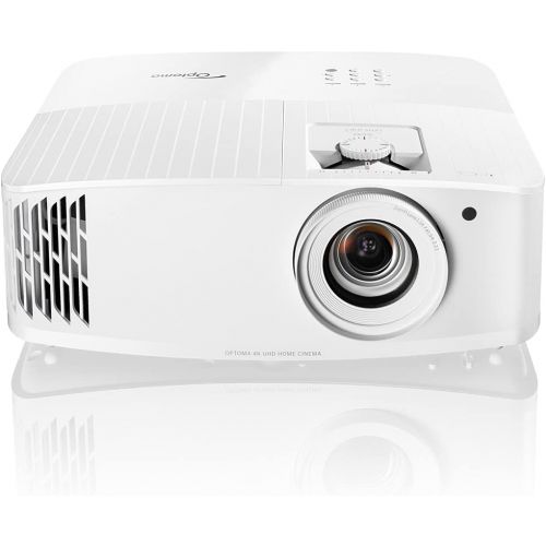  Optoma UHD50X 4K UHD DLP Projector with High Dynamic Range Bundle with Minolta 120 Home Theater Projector Screen 16:9 Indoor Outdoor Folding with Mount Hooks