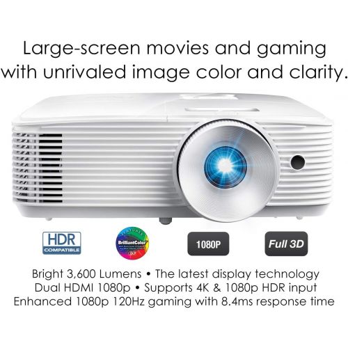  Optoma HD27 3200 Lumens 1080p Home Theater Projector