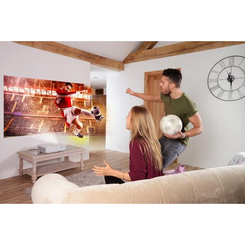  Optoma GT5600 Ultra Short Throw Gaming and Movie Projector, 3000 Lumens for Ambient Lighting, Easy Setup with Auto Keystone, 100 inch Image from Few Feet, White