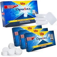 Oputec Cleaning Set for Fully Automatic Coffee Machines 50 Descaler Tabs + 30 Cleaning Pads Compatible Coffee Machines: Miele Krups Delonghi Senseo Siemens Saeco WMF Philips