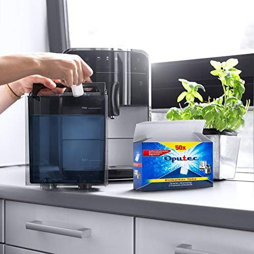  Oputec Cleaning Set for Fully Automatic Coffee Machines 50 Descaler Tabs + 30 Cleaning Pads Compatible Coffee Machines: Miele Krups Delonghi Senseo Siemens Saeco WMF Philips