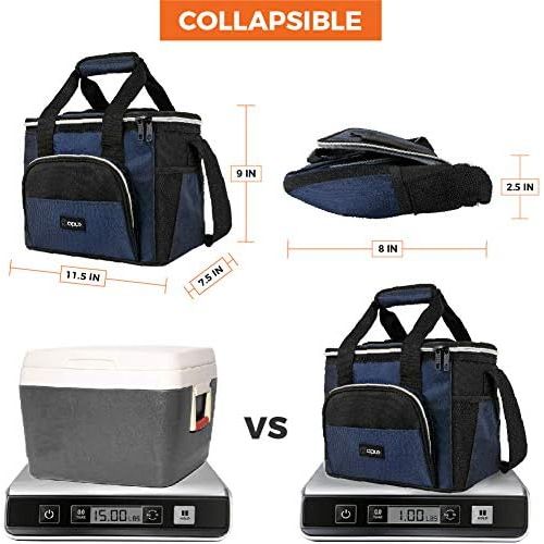  OPUX Insulated Collapsible Soft Cooler 9 Quart | Lunch Bag for Men, Small Travel Cooler for Camping, Family, BBQ, Picnic, Beach, Car, Soft-Sided Leakproof Lunch Box for Work | Fits