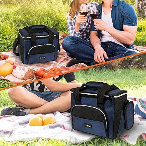  OPUX Insulated Collapsible Soft Cooler 9 Quart | Lunch Bag for Men, Small Travel Cooler for Camping, Family, BBQ, Picnic, Beach, Car, Soft-Sided Leakproof Lunch Box for Work | Fits