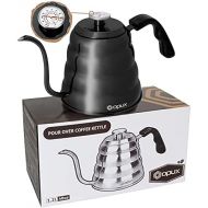 OPUX Pour Over Coffee Kettle with Gooseneck Stainless Steel Coffee Tea Kettle with Thermometer 40 oz, Stovetop Induction Goose Necked Kettle Slow Pour Drip Spout (1.2 Liter, 40 fl