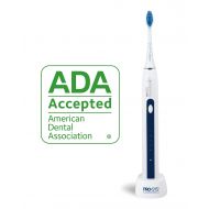 PRO-SYS VarioSonic Electric Toothbrush with 25 Customizable Cleaning Options - 5 Replacement DuPont Bristle Brush Head Types, 5 Brushing Speeds with Rechargeable Battery Charging D