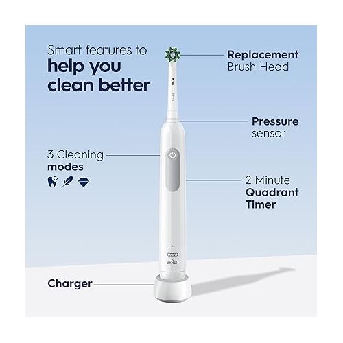  Oral-B Pro 1000 Rechargeable Electric Toothbrush, White