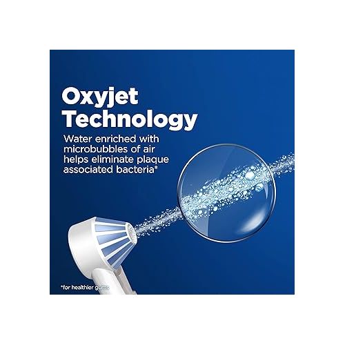  Oral-B Water Flosser Advanced, Cordless Portable Oral Irrigator Handle with 2 Nozzles