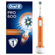 Oral-B Cross Action Pro 600 Colour Edition Electric Toothbrush Rechargeable Orange