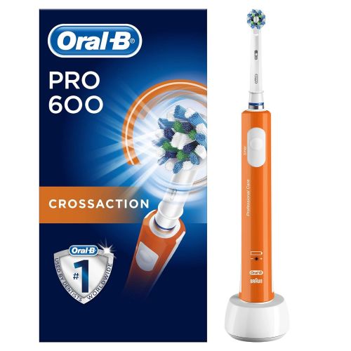  Oral-B Cross Action Pro 600 Colour Edition Electric Toothbrush Rechargeable Orange