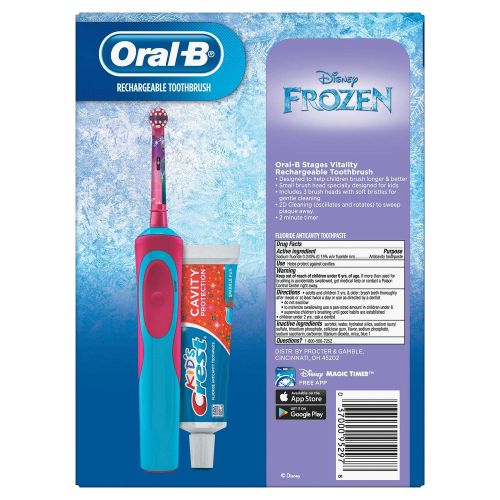  Oral-B Kids Rechargeable Electric Toothbrush, (Frozen)