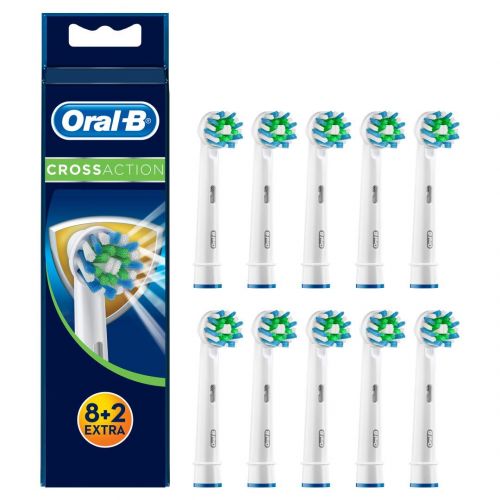  Braun Oral-B CrossAction Toothbrush Heads with Bacterial Protection and Prevents Bacterial Growth on...