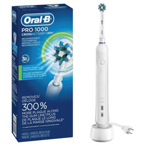  Oral-B White Pro 1000 Power Rechargeable Electric Toothbrush with Kids Electric Toothbrush With...