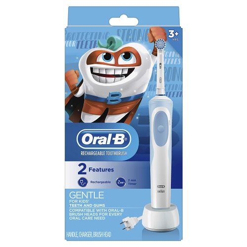  Oral-B White Pro 1000 Power Rechargeable Electric Toothbrush with Kids Electric Toothbrush With...