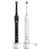 Oral-B Pro 1000 ($20 Mail-In Rebate Available) CrossAction Electric Toothbrush, Powered by Braun, Black and White, Pack of 2