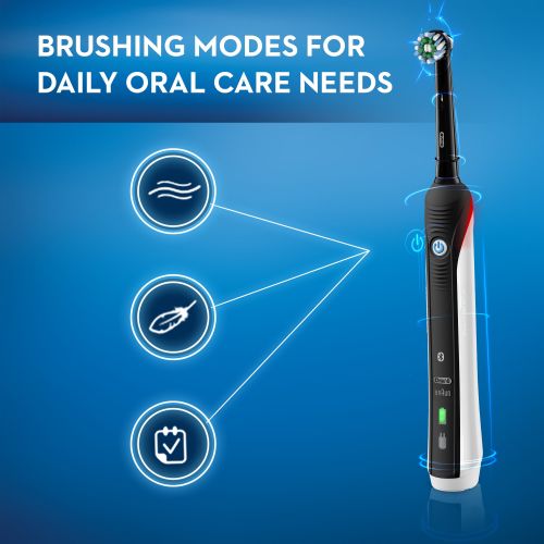  Oral-B Pro 3000 3D White Electric Toothbrush SmartSeries with Bluetooth Connectivity, Black Edition Powered by Braun
