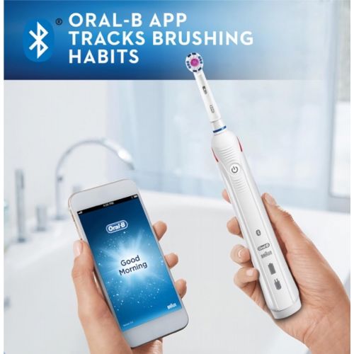  Oral-B Pro 3000 Electronic Power Rechargeable Battery Electric Toothbrush with Bluetooth Connectivity, Powered by Braun