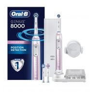 Oral-B Genius Pro 8000 Electronic Power Rechargeable Battery Electric Toothbrush with Bluetooth Connectivity, Black, Powered by Braun