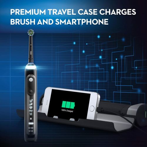  Oral-B Genius Pro 8000 Electronic Power Rechargeable Battery Electric Toothbrush with Bluetooth Connectivity, Black, Powered by Braun