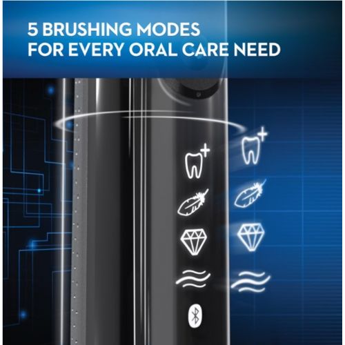  Oral-B Pro 6000 SmartSeries Electronic Power Rechargeable Battery Electric Toothbrush with Bluetooth Connectivity, White, Powered by Braun