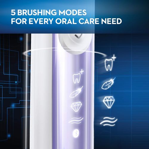  Oral-B Pro 6000 SmartSeries Electronic Power Rechargeable Battery Electric Toothbrush with Bluetooth Connectivity, White, Powered by Braun