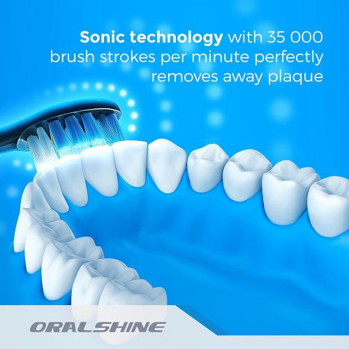  OralShine Electric Rechargeable Power Toothbrush By Oralshine - Professional, Precision, Deep Cleaning -...