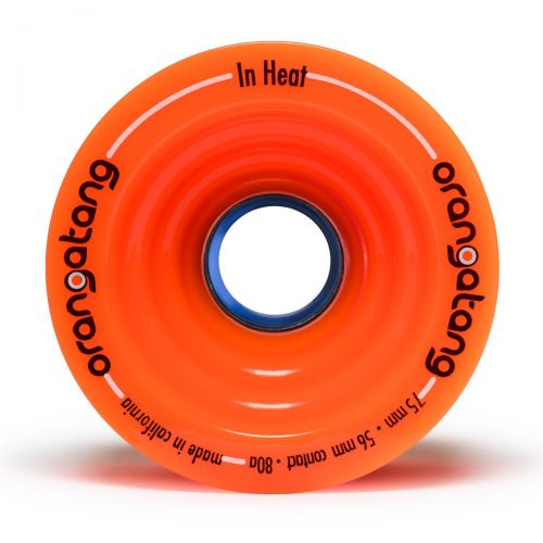  Orangatang in Heat 75 mm Downhill Longboard Skateboard Cruising Wheels (Set of 4)