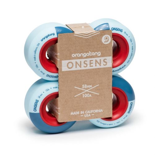  Orangatang Onsens 58 mm Freestyle Park Skateboard Wheels (Set of 4)