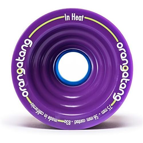  Orangatang in Heat 75 mm Downhill Longboard Skateboard Cruising Wheels (Set of 4)