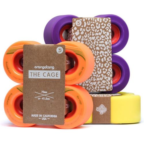  Orangatang Cage 73 mm Freeride Longboard Skateboard Wheels (Set of 4)
