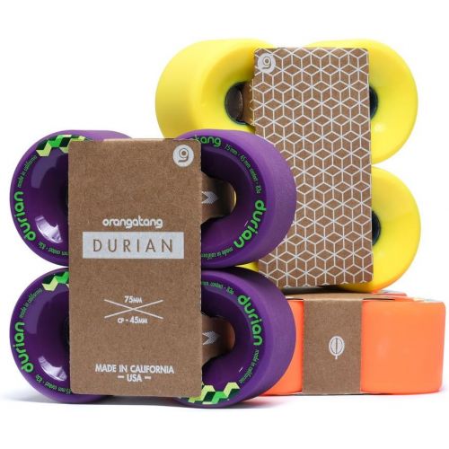  Orangatang Durian 75 mm Freeride Longboard Skateboard Wheels (Set of 4)