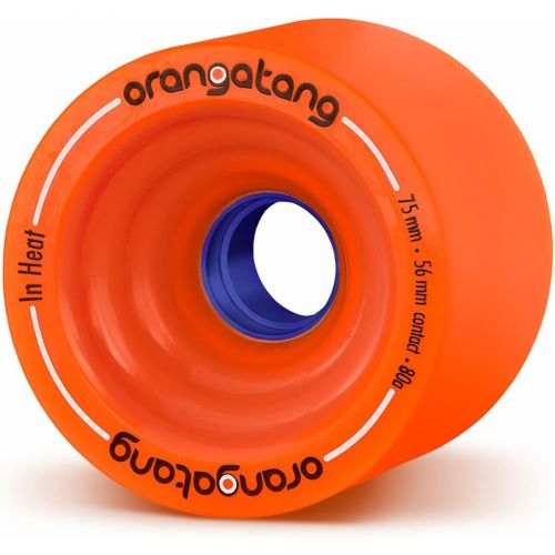  Orangatang in Heat 75 mm Downhill Longboard Skateboard Cruising Wheels (Set of 4)